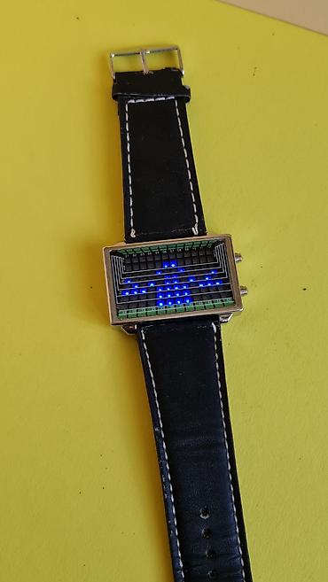 Accessories: LED ručni sat sa pravougaonom kućištem i crnim kožnim kaišem - Ekran at lalafo.rs — 4 Accessories: LED ručni sat sa pravougaonom kućištem i crnim kožnim kaišem - Ekran — 4