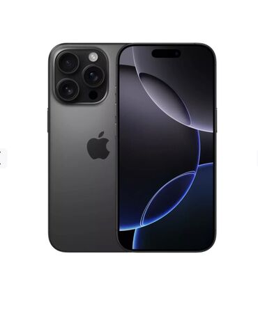 Apple iPhone: IPhone 16 Pro, 128 GB, Black Titanium, Simsiz şarj, Face ID