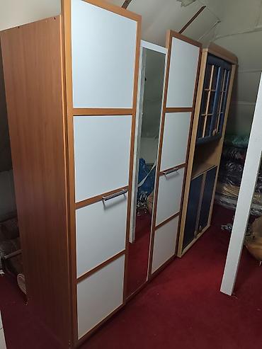Üç qapılı paltar dolabı - Material: laminat/LDSP, ağ panel və ağac