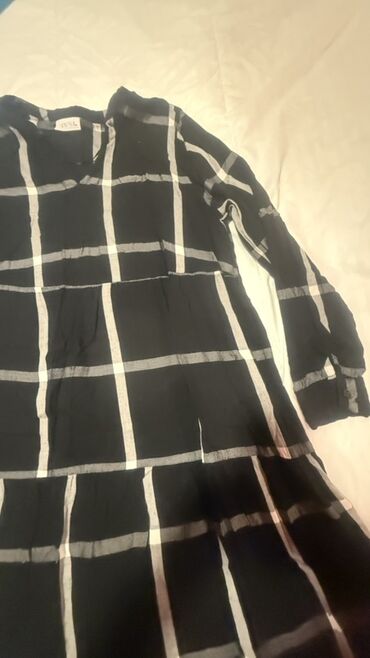 Tunike: Ženska tunika/haljina JANINA - Boja: crna sa velikim belim kariranim — 6