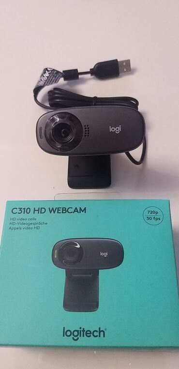 kabel aux: Webkamera C310 HD Personal Kopyüter üçün. Video HD calls 720P 30 FPS