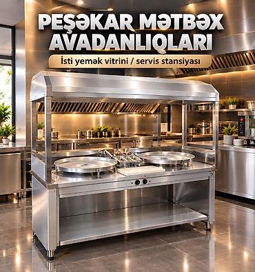 Peşəkar mətbəx avadanlıqları – isti yemək vitrini / servis stansiyası
