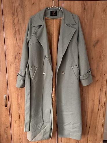 Пальто: Пальто, Тренчкот, Осень-весна, Стеганый, По колено, Двубортная модель, Стандарт — 1