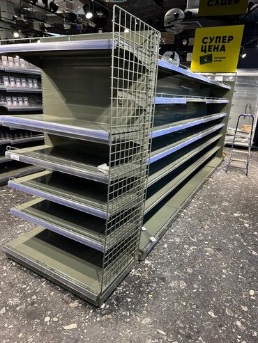 Витрины: Витрины, стеллажи, полки торговые металлические б/у, полка магазинная — 16