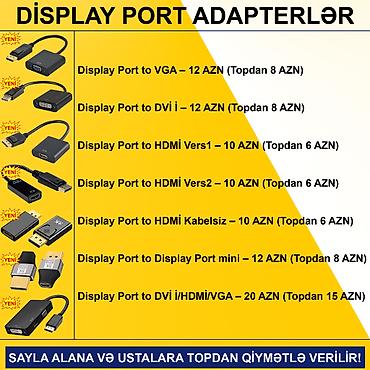 Digər kompüter aksesuarları: Adapterlər/Keçidlər SAYLA ALANA VƏ USTALARA TOPDAN QİYMƏTLƏ VERİLİR! — 5