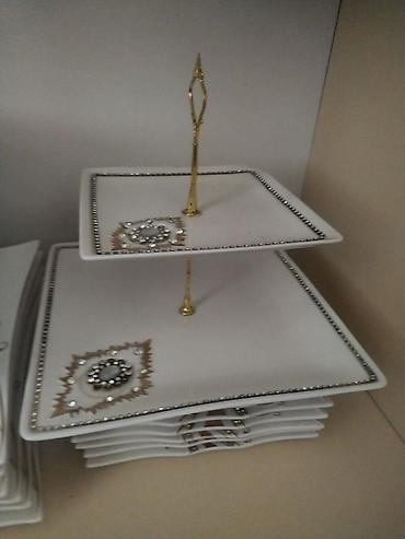 ağ daşlar: Çay dəsti, rəng - Ağ, Farfor — 4