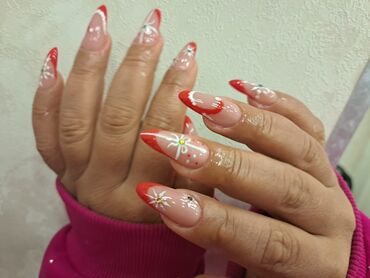 Manikür, pedikür: Forma gel tipsi gel qaynağı gellak şellak Şekillerin hamısı öz əl — 8