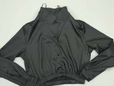 czarne t shirty z dekoltem v: Top S (EU 36), condition - Very good