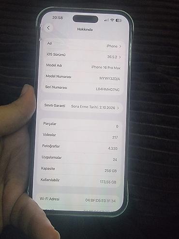 iphone 17 pro max dubai qiymeti: IPhone 16 Pro Max, 256 GB, Blue Titanium, Zəmanət — 2