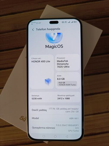 Honor: Honor 400 Lite, rəng - Gümüşü — 18