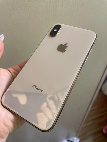 Apple iPhone: IPhone Xs, Б/у, 256 ГБ, Золотой, Наушники, Зарядное устройство, Защитное стекло, 76 %