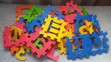 Игрушки: Детские пазлы буквы алфавит трафарет