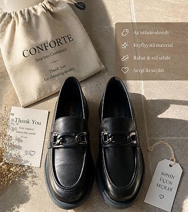 высокие мужские мокасины: 38 razmer - Model: Qara rəngli klassik loafer - Xüsusiyyətlər: Uzun — 1