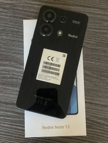 редмий: Redmi, Redmi Note 13, Колдонулган, 128 ГБ, түсү - Кара, 2 SIM