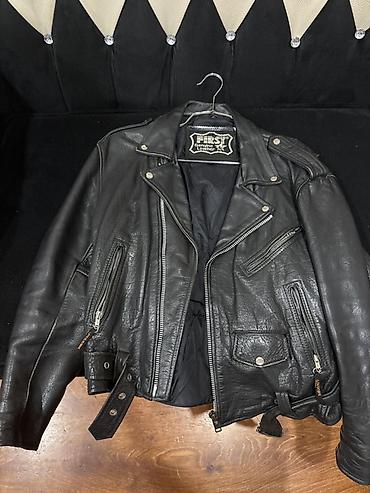 Верхняя одежда: Məhsul: FIRST Genuine Leather kişi motosiklet üslublu dəri gödəkcə - — 2