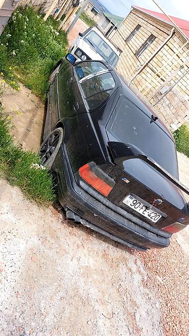 bmw e36 kuza: BMW 3 Series E36 sedan, qara rəng. - Kuzov: aerodinamik body-kit, ön — 5