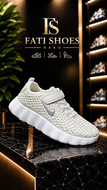 Krossovkalar: FATI SHOES Baku – uşaqlar üçün ağ rəngli yüngül idman ayaqqabısı - — 1