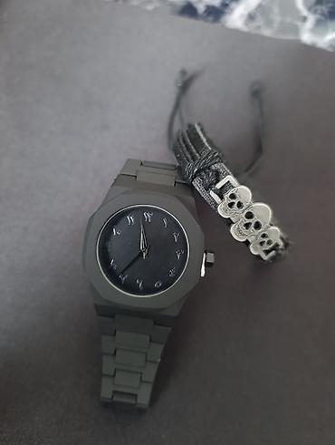 chopard qolbaq: Minimalist qara kişi saatı + aksesuar dəsti - Rəng: tam mat qara - — 2