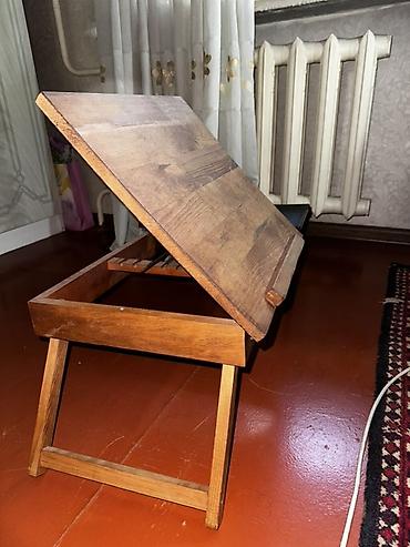 study table: Складной столик-трансформер из массива дерева для работы и еды в — 5