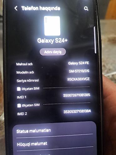telvizor samsung: Samsung Galaxy S24 FE, 128 GB, rəng - Mavi, İki sim kartlı — 1
