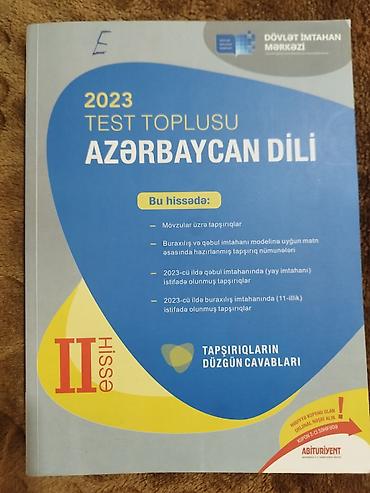 Testlər: Azərbaycan dili Testlər 5-ci sinif, DİM, 1-ci hissə, 2023 il — 1