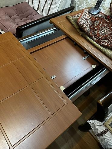 раздвижной стол: Стол трансформер Для кухни, Раскладной стол, цвет - Коричневый — 7