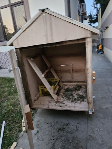 Yuvalar: Taxta toyuq daxması və açıq volyer - Material: möhkəm taxta karkas — 3