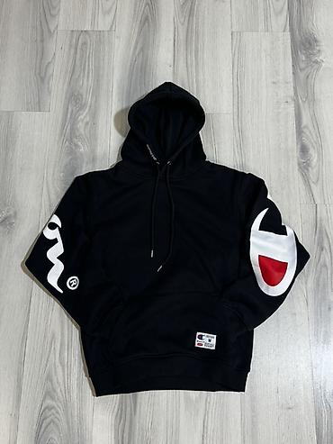 nike tech flece: Мужская толстовка, M, Champion, Новый, цвет - Черный, Самовывоз, Платная доставка — 1