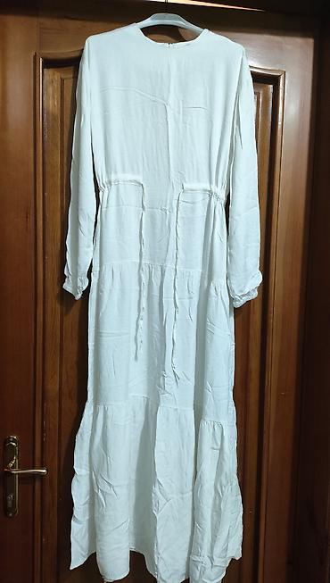 beli: Ağ rəngli uzun don.Hicablı xanımlara uygun - Model: Sadə kəsimli — 1