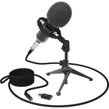 настольный микрофон: Микрофон Ritmix RDM-160 представлен в стильном черном корпусе с
