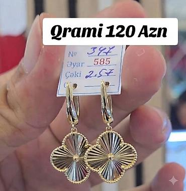 mirvari sirgalar: Sırğa, Sarı qızıl, 585 Əyar — 1