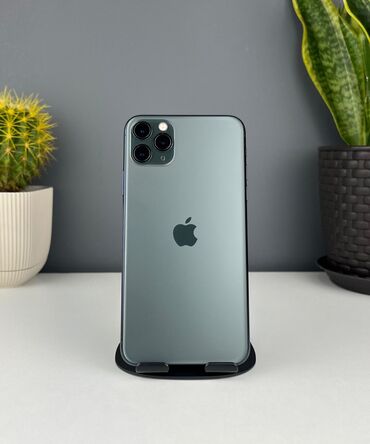 Apple iPhone: IPhone 11 Pro Max, Б/у, 64 ГБ, Alpine Green, Защитное стекло, Чехол, 78 %