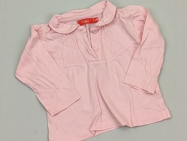 różowa satynowa bluzka: Bluzka, 3-6 m, stan - Bardzo dobry