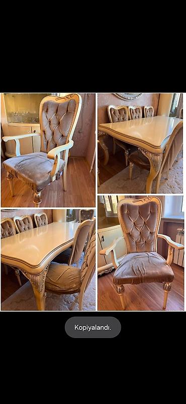 yeni il pərdə işıqları: Masa desti 6stulla.qiymet 450 man.unvan yeni Gunesli kod5323⚡gnk E — 1