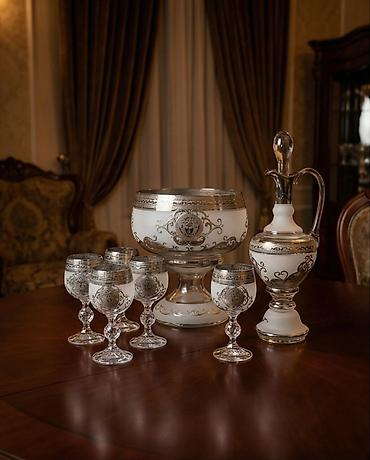 versace servis: Çay dəsti, rəng - Ağ, Şüşə, Versace, 6 nəfərlik, Türkiyə — 1