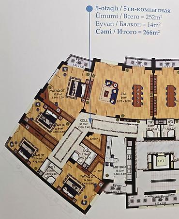 emlak agentliyi: Ağ şəhər, 5 otaqlı, Yeni tikili, m. Xətai, 266 kv. m — 1