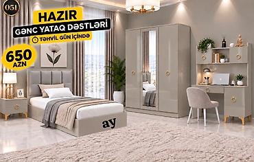 ucuz mebeler: Hazır gənc yataq dəsti – gün içində təhvil Qiymət: 650 AZN Dəst — 1