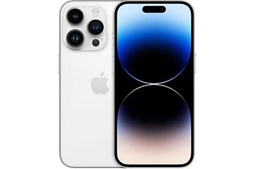 iphone 10plus: IPhone 14 Pro, Б/у, 128 ГБ, White Titanium, Зарядное устройство, Защитное стекло, Чехол, 76 % — 1