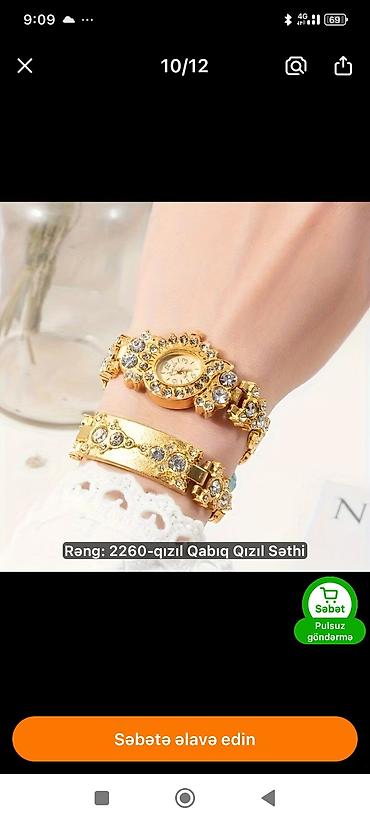 kişi ucun canta: Qızılı rəngdə kişi və qadın qol saatları kolleksiyası - Kişi saatı — 9