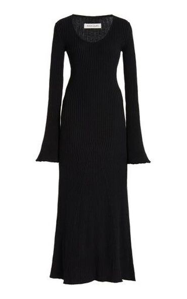 черное вечернее платье: Повседневное платье, Made in KG, Осень-весна, Длинная модель, Лапша, S (EU 36)