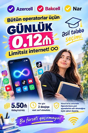 seyif qapi: Əlaqə: wp Günlük limitsiz internet xidməti – bütün operatorlar üçün — 1