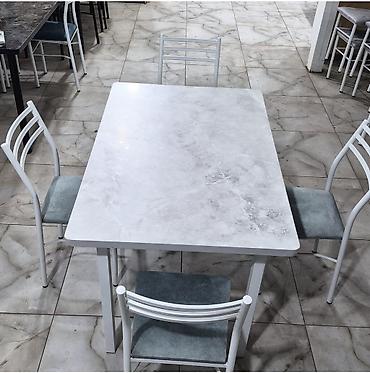 silver kitchen: Кухонный стол и стул, Новый, цвет - Серый — 1