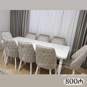 Sifarişlə masa və oturacaq dəstləri: Dördbucaq masa, Qonaq otağı üçün, Digər adam sayı, Zəmanətsiz — 20