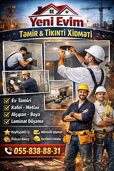 Yeni Evim – Təmir, Tikinti və Söküntü Xidməti - Ev və obyektlərin lalafo.az -da Yeni Evim – Təmir, Tikinti və Söküntü Xidməti - Ev və obyektlərin