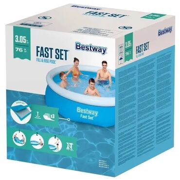 фильтры для бассейна: Бассейн надувной Bestway 305х305х76 см