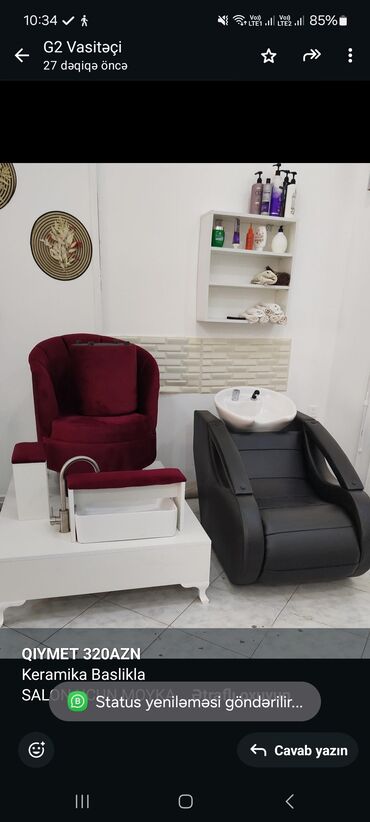 Salon, tibbi kreslolar: İşlənmiş