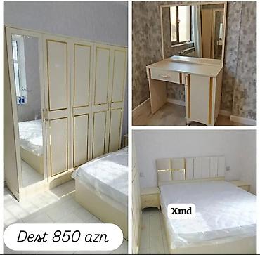 Yataq otağı mebel dəsti Tərkibi: - 4 qapılı şkaf (tam boy güzgülü