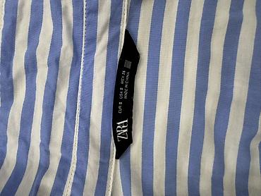 Женская одежда: Zara qadın köynəyi – zolaqlı, oversize kəsim. - Brend: ZARA (etiketdə — 3