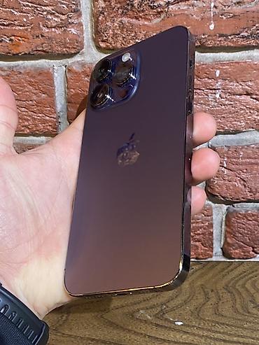 Apple iPhone: IPhone 14 Pro Max, Б/у, 256 ГБ, Deep Purple, Защитное стекло, Чехол, Кабель, 78 % — 2