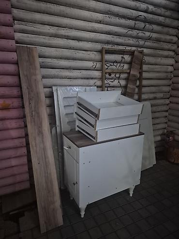 Mətbəx dolabları: Mətbəx üçün modullu şkaf dəsti - Material: MDF/LDSP kombinasiyası; ağ — 2